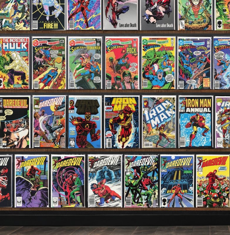 Huge Lot 130+ Comics with Dc Comics Presents, Daredevil, Superman & More!