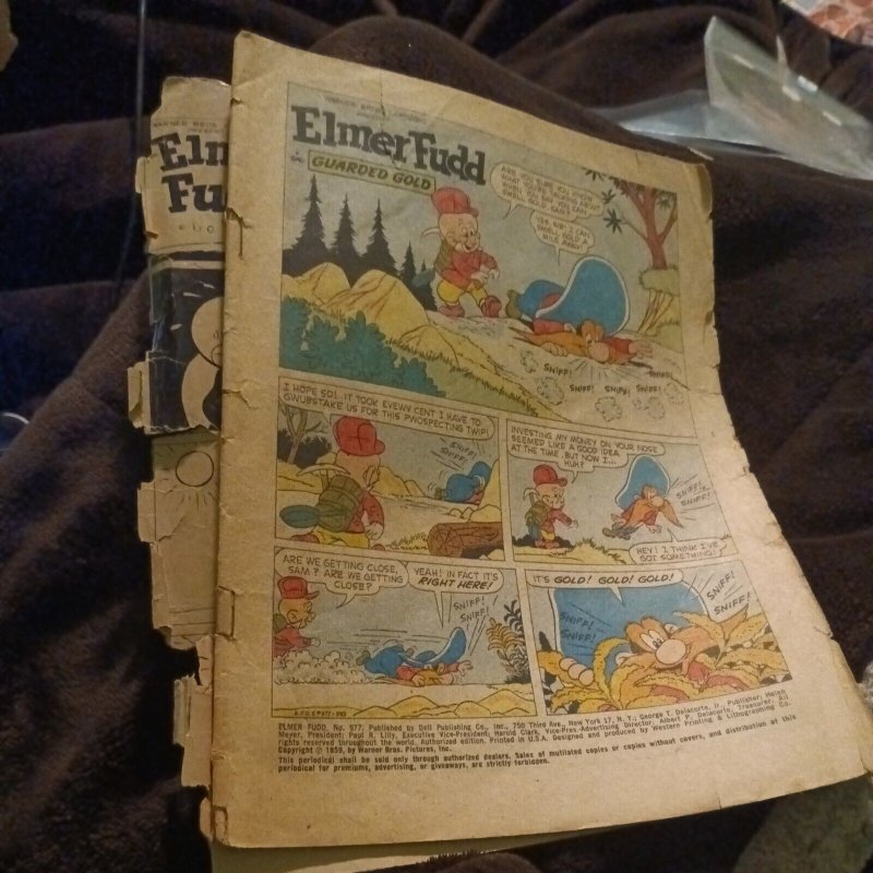 Four Color 888 977 1081 Elmer Fudd Dell Comics Lot Run Set Collection Silver Age