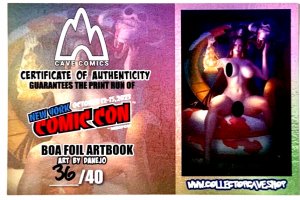 COLLECTOR CAVE COMICS DANEJO BOA ART BOOK FOIL COVER SET W/COA NM.