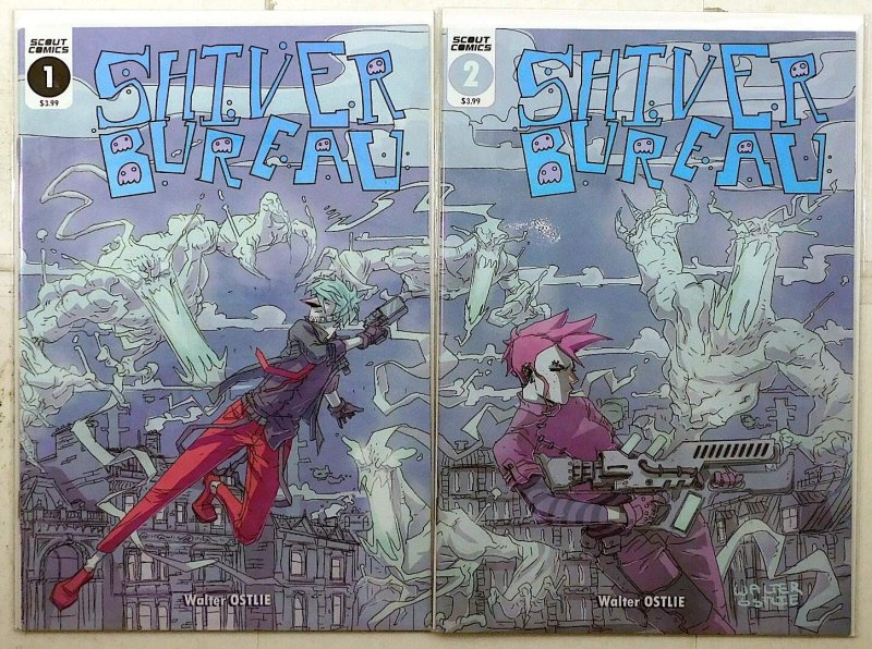 Shiver Bureau Lot of 2 #1, 2 (2018) Scout Comics 1st Print Comic Books