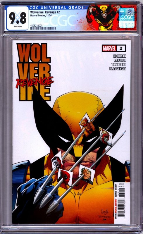 WOLVERINE: REVENGE #2 CGC 9.8 GREG CAPULLO ? CUSTOM WOLVERINE LABEL