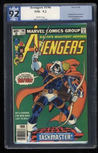 Avengers #196 PGX NM- 9.2 Off White Thor Captain America 1st Taskmaster!