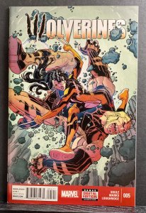 Wolverines #5 (2015) Nick Bradshaw X-23 vs Sabretooth Cover
