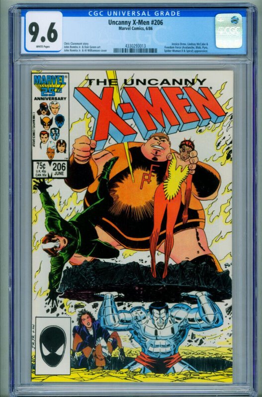 X-MEN #206 CGC 9.6 1986-MARVEL-comic book 4330293013