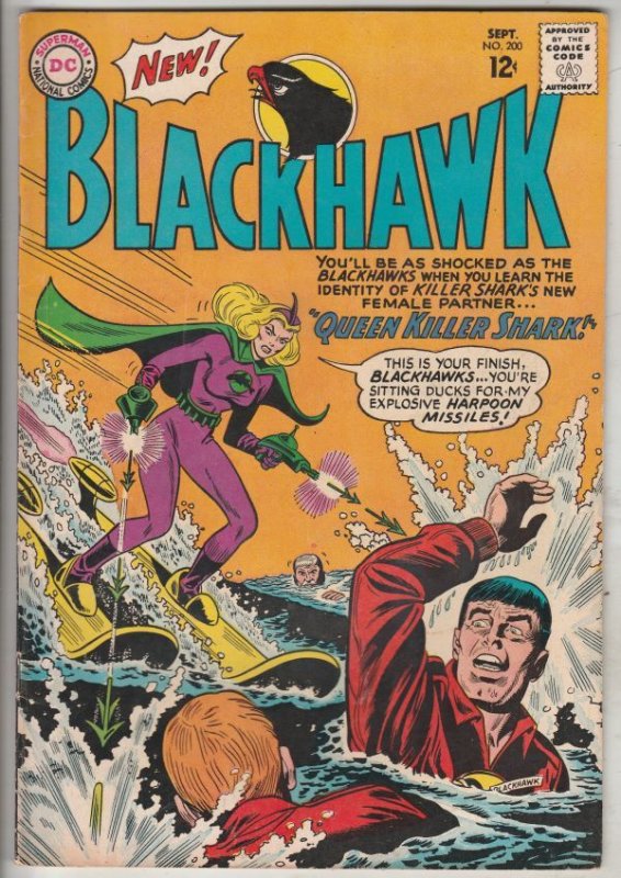 Blackhawk #200 (Sep-64) FNVF+ Mid-High-Grade Black Hawk, Chop Chop, Olaf, Pie...