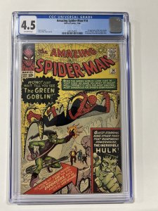 Amazing Spider-Man 14 1964 Cgc 4.5 OW/W pages Marvel Comics 1st Green Goblin