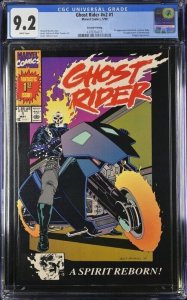 GHOST RIDER V2 #1 CGC 9.2 1ST DANNY KETCH SECOND PRINTING 2ND WHITE PAGES