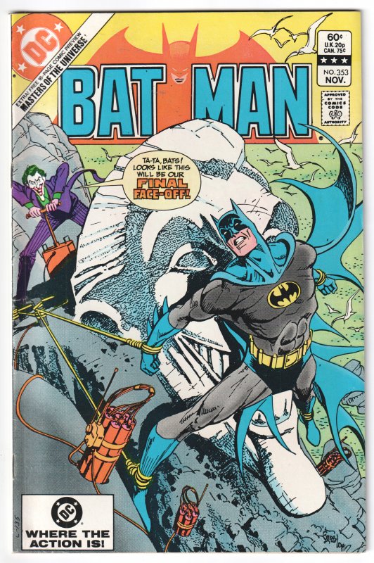 Batman #353 (1982) Joker cover appearance,  Masters of the Universe Preview