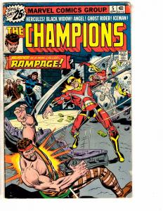 Lot Of 7 Marvel Comic Books Champions #5 15 17 Human Fly #1 2 Eternals #1 2 TW56