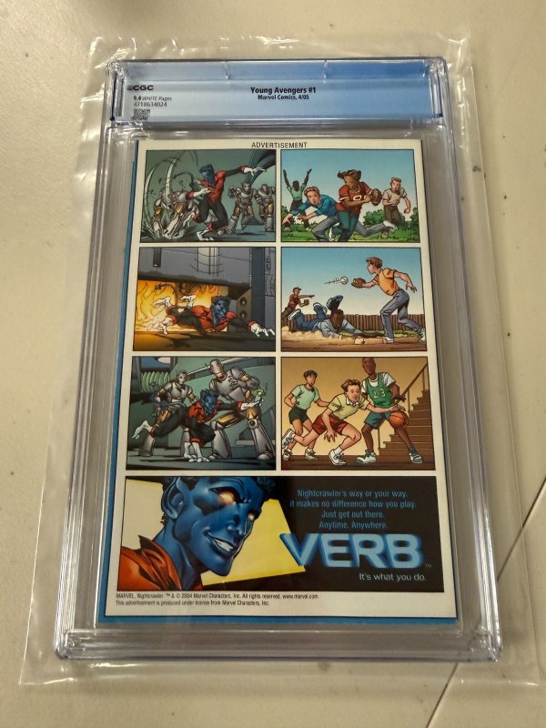 Young Avengers # 1 CGC Graded 9.4 Marvel Comic Book 1st Patriot Kate Bishop JH34