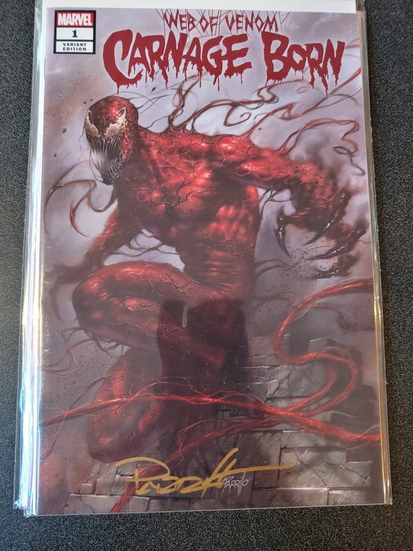 ​WEB OF VENOM: CARNAGE BORN SIGNED BY LUCIO PARRILLO WITH COA