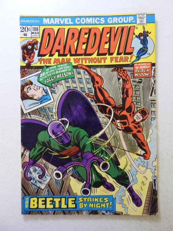 Daredevil #108 (1974) VG- condition MVS intact moisture damage