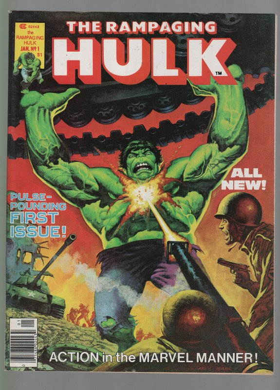 RAMPAGING HULK MAGAZINE #1 vf+ to VF/NM 