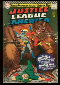 JUSTICE LEAGUE OF AMERICA #45 1966 DC BATMAN SUPERMAN FN-