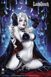 LADY DEATH SACRIFICIAL ANNIHILATION #1 EBAS ERIC BASALDUA PREMIUM FOIL COVER NM.