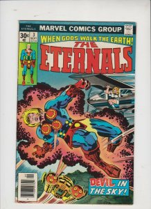 THE ETERNALS VOL.#1  #3 1976  MARVEL /  KIRBY / NEWSSTAND / CONDITION WORTH IT 