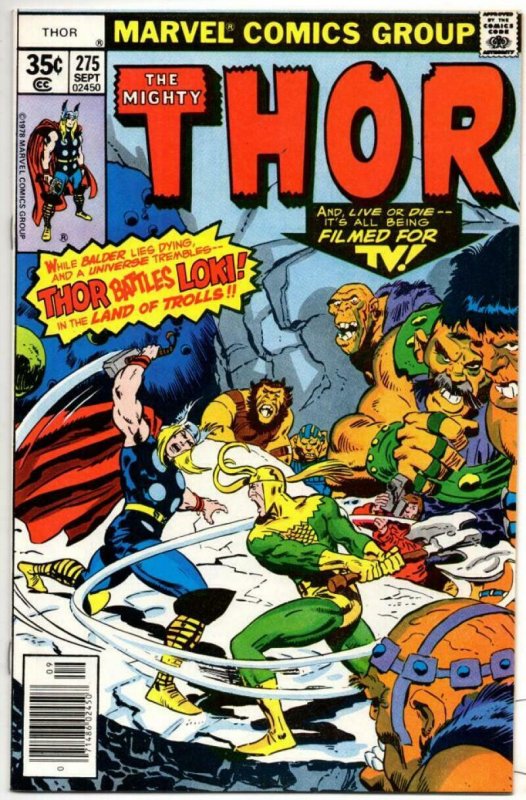 THOR #275 VF/NM God of Thunder Buscema vs Loki 1966 1978, more Thor in store