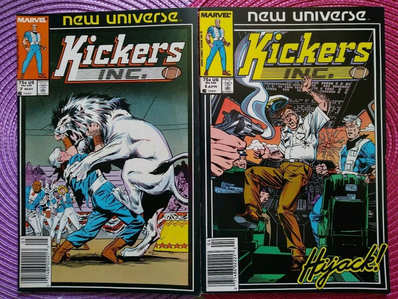 Kickers Inc. Mark Jewelers nine issue Lot #3, 5-12MJ (1987) New Universe Marvel