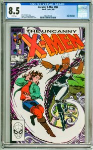 The Uncanny X-Men #180 (1984) CGC 8.5! White Pages! broken bottom right slab