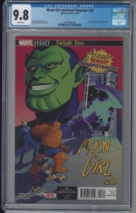 MOON GIRL & DEVIL DINOSAUR 28 CGC 9.8 NM/MT 1ST APP OMNIPOTENTIS RARE LOW PRINT