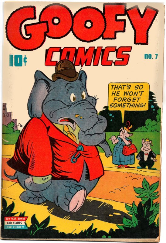 GOOFY COMICS #7 (Dec1944) 6.0FN  Weird East Coast Funny Animals! Jim Tyer cover!