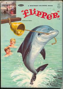 Flipper Coloring Book #1091 1966-Dan Spiegle-Robert Allen-TV series-VG