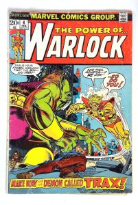 Warlock #4 Trax comic book Marvel (1973) G