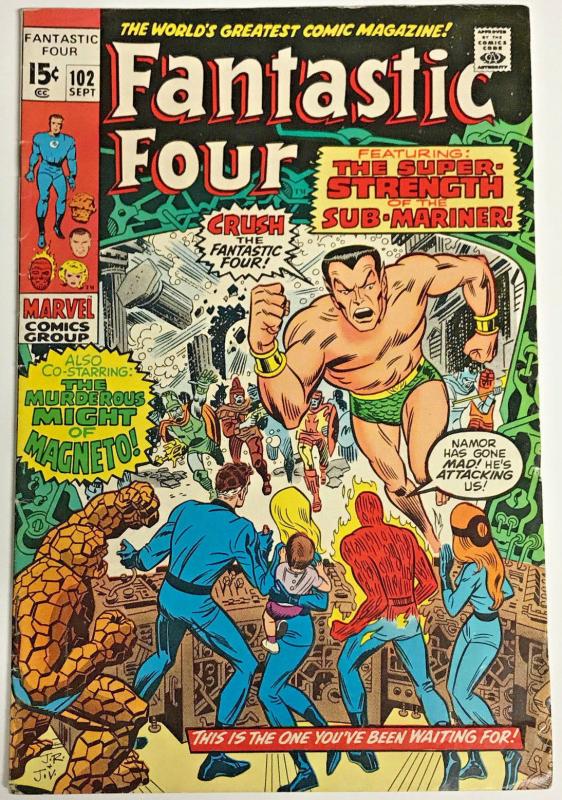 FANTASTIC FOUR#102 FN/VF 1970 MARVEL BRONZE AGE COMICS