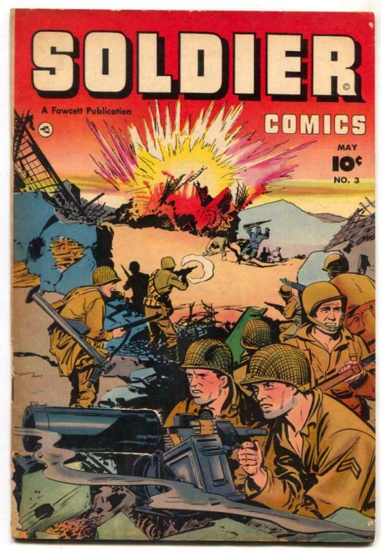 Soldier Comics #3 1952- Korean War- Fawcett Golden Age VG-