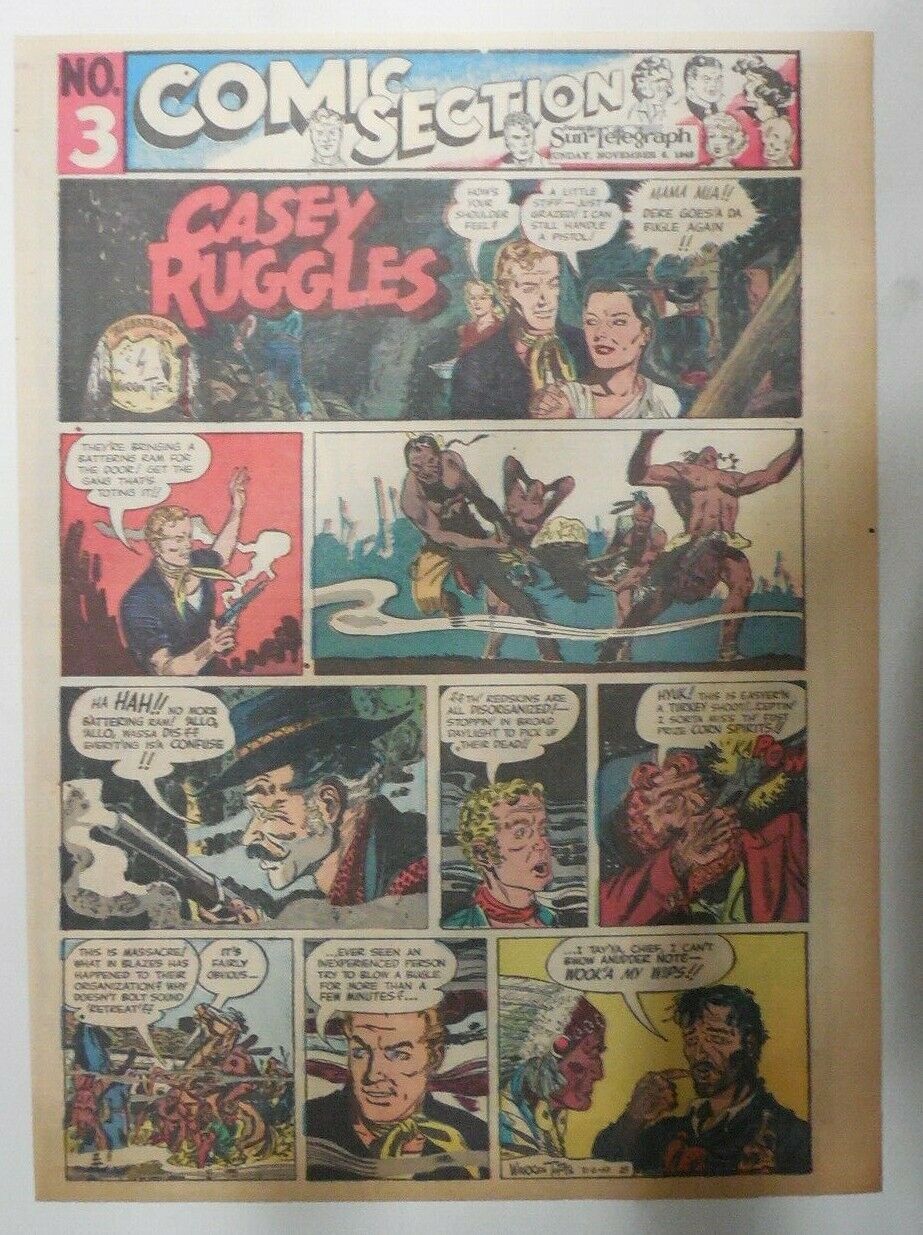 Details about   Casey Ruggles Sunday #25 by Warren Tufts from 11/6/1949 Half Page Size Year #1 