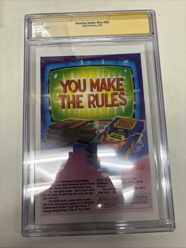 Amazing Spider-Man (1992) # 362 (CGC 9.6 SS) Signed Mark Bagley * Carnage