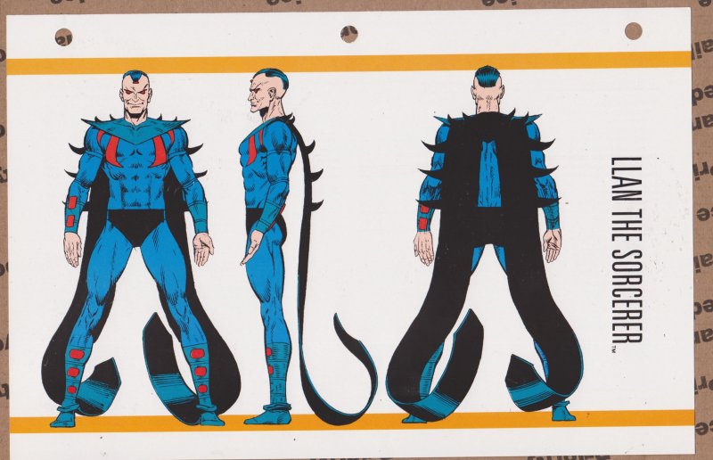 Official Handbook of the Marvel Universe Sheet- Llan the Sorcerer