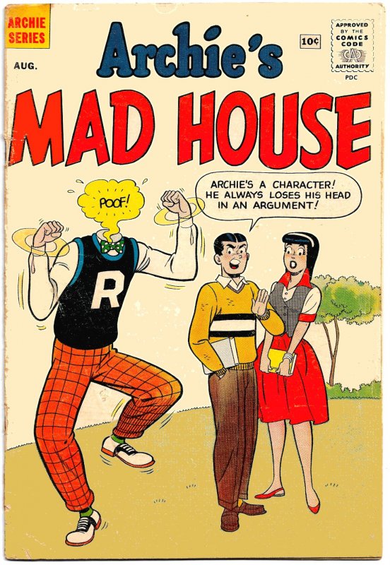 ARCHIE'S MAD HOUSE #7 ( Aug1960) 4.0 VG • Rapid-Fire Teenage Jokes and...