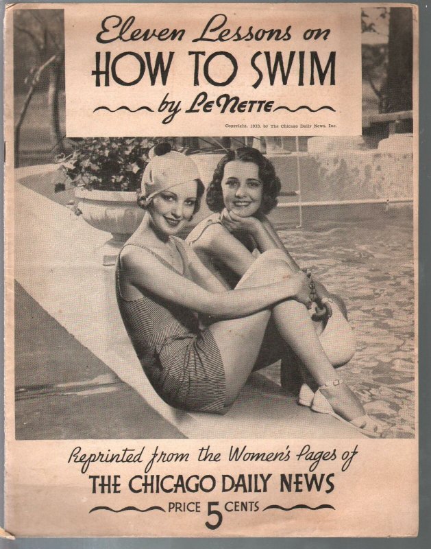 Eleven Lessons on How To Swim 1933-by Le Nette-pix & info-VG