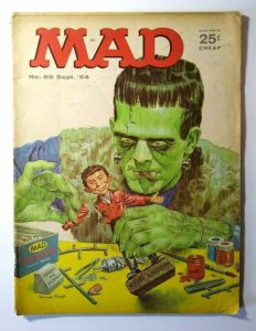 MAD Magazine Sept 1964 No 89 Frankenstein Monster Movie Cover Halloween Horror