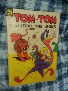 Tom Tom And Itchi the monk #1 magazine enterprises 1957 silver age jungle boy