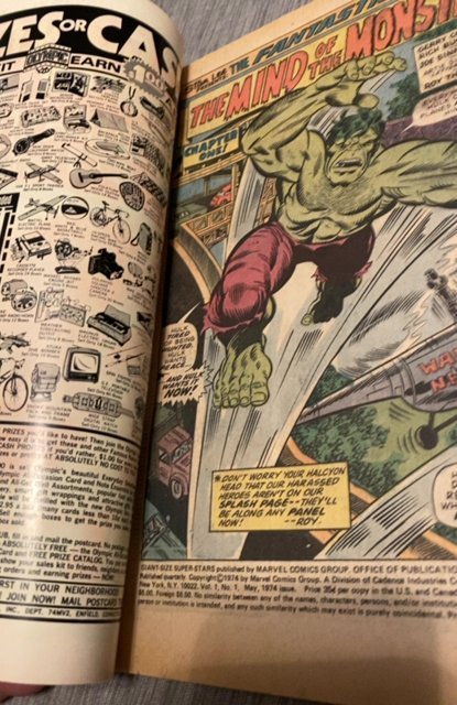 Giant-Size Super-Stars (1974) hulk vs thing mid grade better