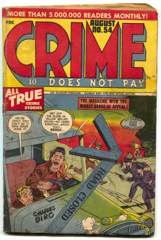 Crime Does Not Pay #54-CRIMINAL IN DRAG-VIOLENCE-1947 G- 