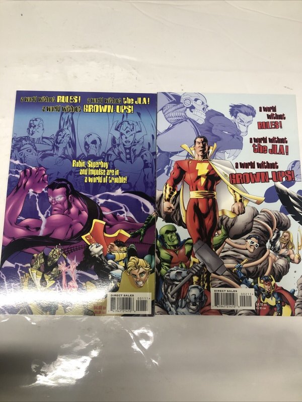 JLA World Without Grown-Ups 1998 #1 & 2 VF/NM Complete Set Young Justice prelude