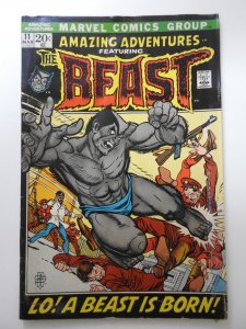 Amazing Adventures #11 (1972) 1st Furry Beast! Storage Wrinkling! VG- Condition!