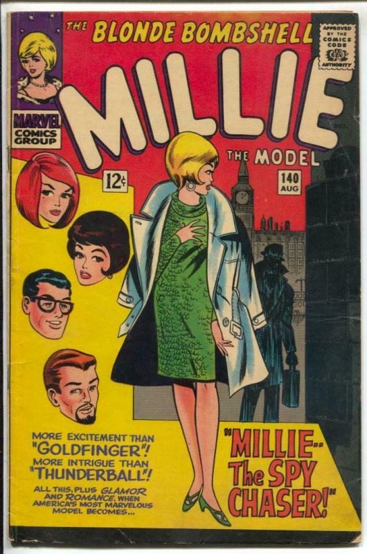 Millie The Model #140 1966-Marvel-Stan Lee-paper dolls-pin-ups-VG/FN