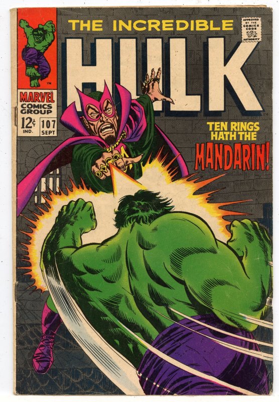 The Incredible Hulk #107 (1968). See Discription.  (2)