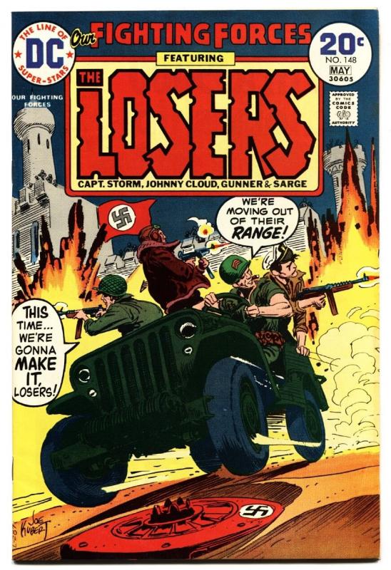 OUR FIGHTING FORCES #148 1974-DC-THE LOSERS-CAPT STORM-JOE KUBERT vf/nm