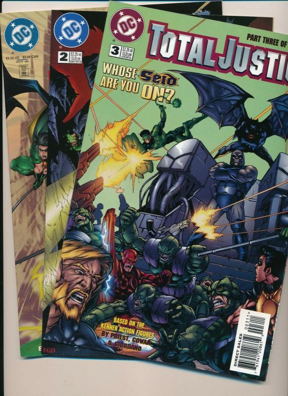 TOTAL JUSTICE #1,2,3 Mini Run, Batman Flash Etc ~ VF/NM (PF613) DC Comics