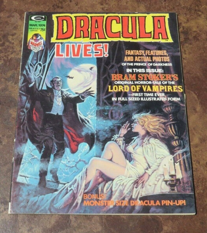 Dracula Lives #5 VF 1974 Horror Magazine Lord of Vampires Bram Stoker's Evil