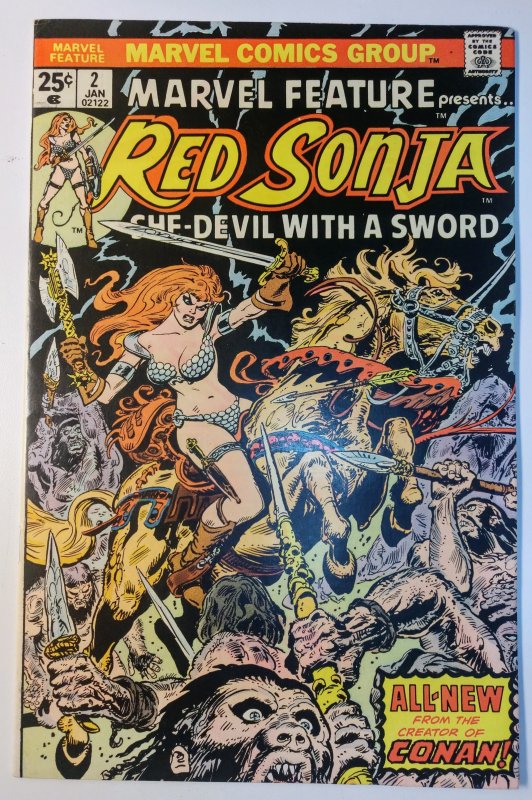 Marvel Feature #2 (7.0, 1976) Frank Thorne 1st illustration on title