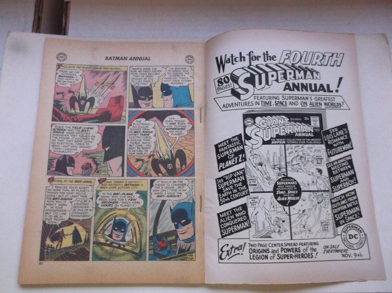 DC: GIANT BATMAN ANNUAL #2, 80 PAGES TALES OF BATMAN AND ROBIN, RARE, 1961, FN!!