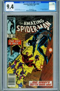 AMAZING SPIDER-MAN #265 CGC 9.4 First SILVER SABLE newsstand 1985-4000985006