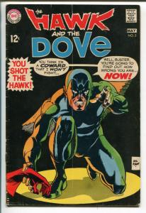 HAWK AND THE DOVE #5 1969-DC COMICS-GIL KANE-BLACK COVER-TEEN TITANS-vg