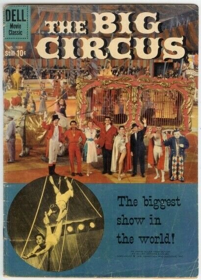 BIG CIRCUS (1959 DELL) F.C.1036 FR-G Victor Mature, Red COMICS BOOK